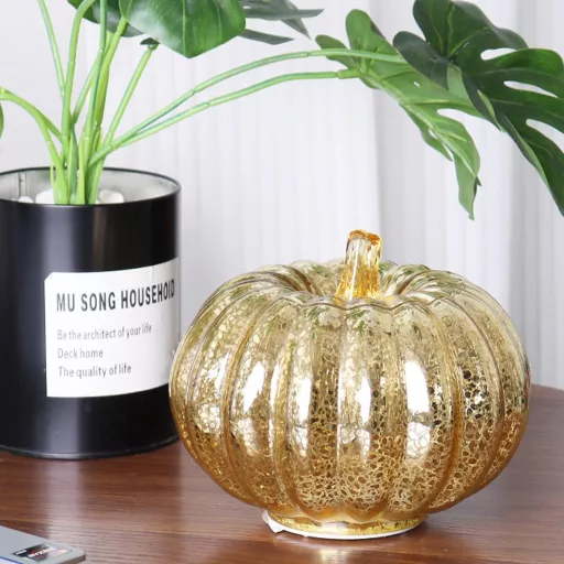 DAZZTIME Világító Tökdekoráció Őszi Dekoráció Halloween Asztal Díszítés