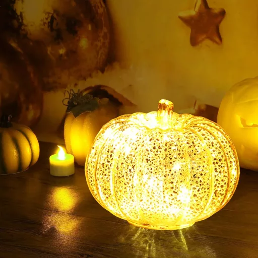 Decorațiune de Dovleac Luminos DAZZTIME Decor de Toamnă Decor pentru Masă de Halloween