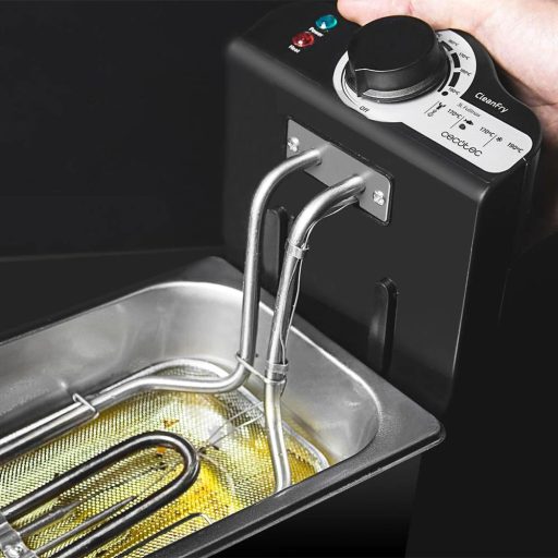 Cecotec Cleanfry 3L rozsdamentes elektromos mélysütő 2000W szűrővel