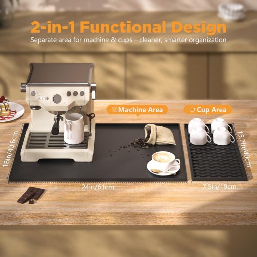 Jukibole szilikon kávégép alátét 60x40cm csúszásmentes hőálló mosogatógépben mosható