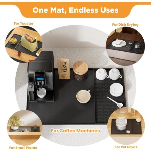 Jukibole szilikon kávégép alátét 60x40cm csúszásmentes hőálló mosogatógépben mosható