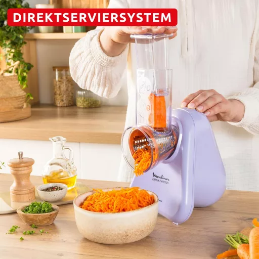 Moulinex Fresh Express DK8546E0 elektromos zöldségreszelő 4az1-ben lila