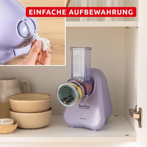 Moulinex Fresh Express DK8546E0 elektromos zöldségreszelő 4az1-ben lila