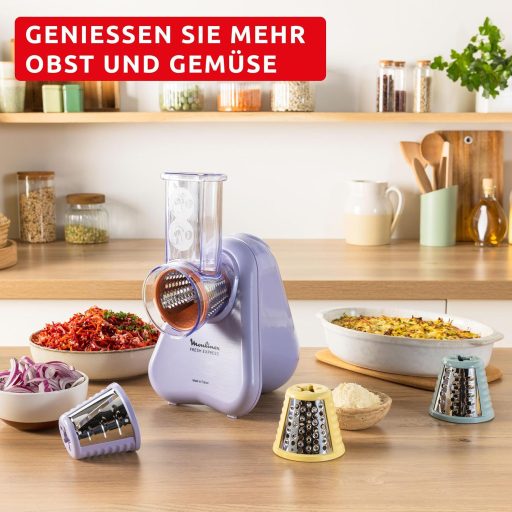 Moulinex Fresh Express DK8546E0 elektromos zöldségreszelő 4az1-ben lila