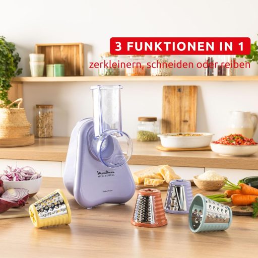Moulinex Fresh Express DK8546E0 elektromos zöldségreszelő 4az1-ben lila