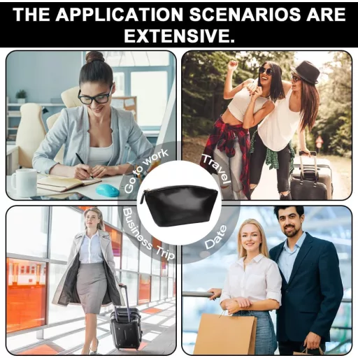 Lvjkes vízálló PU bőr kozmetikai táska fekete utazási szervezővel