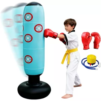   BORDEAG 160 cm Gyermek Boxzsák Kesztyűvel és Pumpával, Álló Ütőzsák Karate Taekwondo Kezdőknek