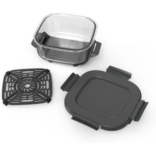 Ninja CRISPi 1.4L üveg edény Snap Lock fedéllel, hőálló légfritezes tál tároláshoz