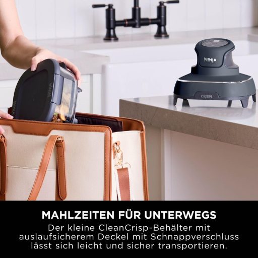 Ninja CRISPi 1.4L üveg edény Snap Lock fedéllel, hőálló légfritezes tál tároláshoz