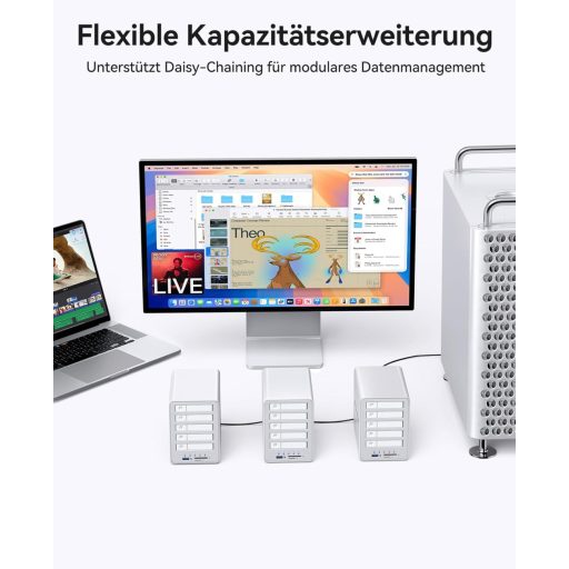 ORICO 5 csatornás RAID merevlemez ház 2.5" SATA SSD/HDD-hez USB 3.2 Gen 2