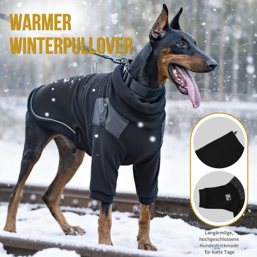 OneTigris Fleece Kutyapulóver Lábhurokkal és Hám Nyílással L-es Méret 20-30kg