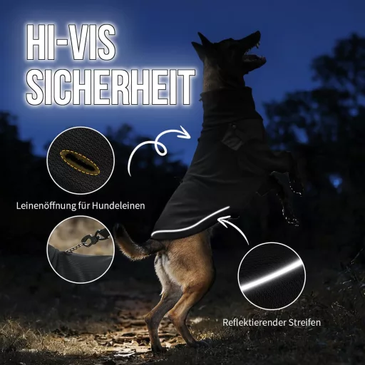 Pulover Fleece pentru Câini OneTigris cu Bucle pentru Picioare și Orificiu pentru Ham, Mărimea L, 20-30kg