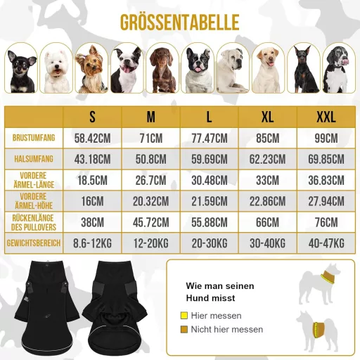 Pulover Fleece pentru Câini OneTigris cu Bucle pentru Picioare și Orificiu pentru Ham, Mărimea L, 20-30kg