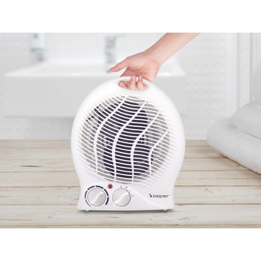 BEPER 2000W Kompakt Elektromos Fűtőventillátor Termosztáttal és Túlmelegedés Védelemmel