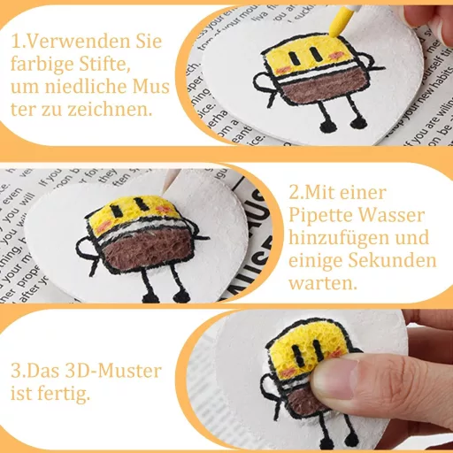 VEGCOO Magic Puffy Paint 48 részes 3D festékszett gyerekeknek 12 szín markőrral