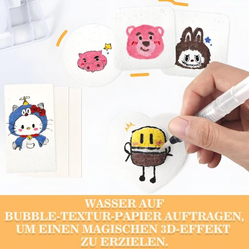 VEGCOO Magic Puffy Paint 48 részes 3D festékszett gyerekeknek 12 szín markőrral