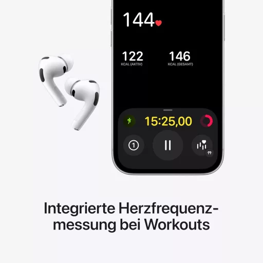 Apple AirPods Pro 3 Aktív zajszűrés, szívritmus monitor, hallásegészségügyi funkció, USB-C töltés