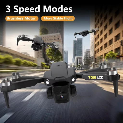 Toladrone TD12LCD Drón Kamerával, Összecsukható Quadcopter Felnőtteknek és Kezdőknek