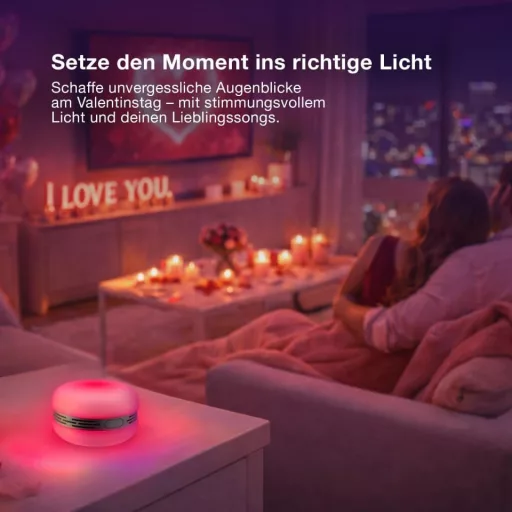 Osram Smart Macaron Bluetooth hangszóró forgó RGB LED fénnyel, zenesynch és app időzítővel