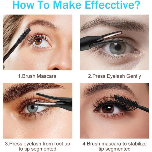 Zebbyee Električni Češalj za Trepavice s Grijanjem, 3 Razine Temperature, USB Punjivi Uvijač za Trepavice za Sve Tipove Trepavica