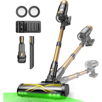   Ultenic 600W Akkumulátoros Porszívó 55000Pa, 65 Perc Üzemidő, Kézi és Padlóporszívó Háziállatszőr Szőnyeg Keményparketta