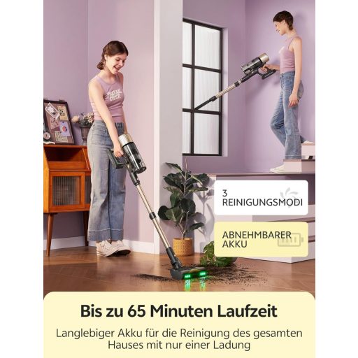 Ultenic 600W Akkumulátoros Porszívó 55000Pa, 65 Perc Üzemidő, Kézi és Padlóporszívó Háziállatszőr Szőnyeg Keményparketta