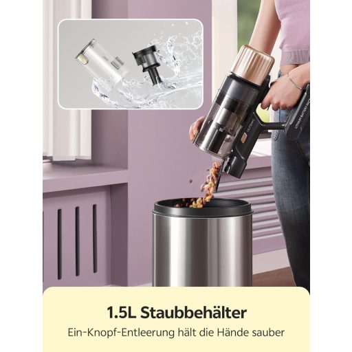 Ultenic 600W Akkumulátoros Porszívó 55000Pa, 65 Perc Üzemidő, Kézi és Padlóporszívó Háziállatszőr Szőnyeg Keményparketta