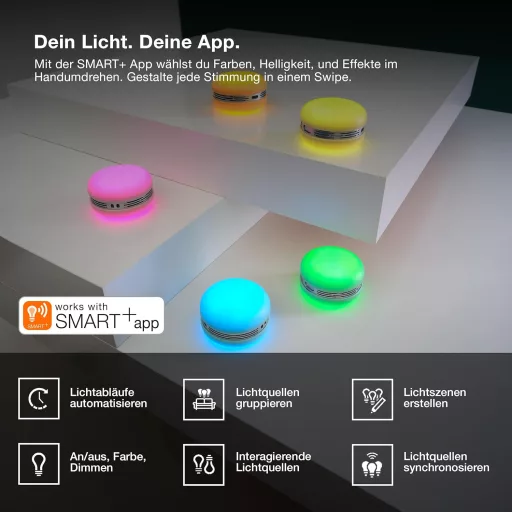 Osram Smart Macaron Bluetooth hangszóró forgó RGB LED fénnyel narancssárga