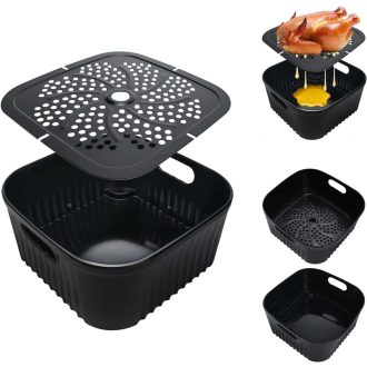   Goodpejine 21cm szilikon airfryer forma osztóval Philips Ninja COSORI kompatibilis