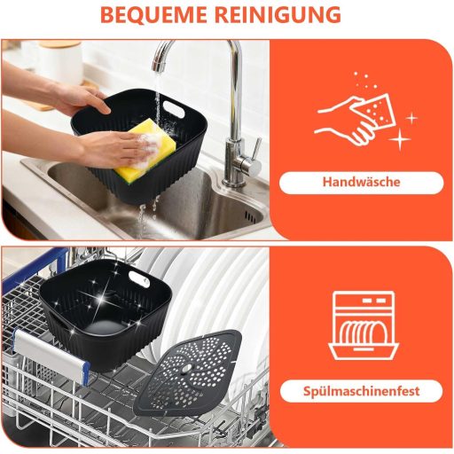 Goodpejine 21cm szilikon airfryer forma osztóval Philips Ninja COSORI kompatibilis