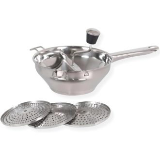   PARENCE Rozsdamentes Zöldség Reszelo 3 Koronggal Burgonyatörő 20cm