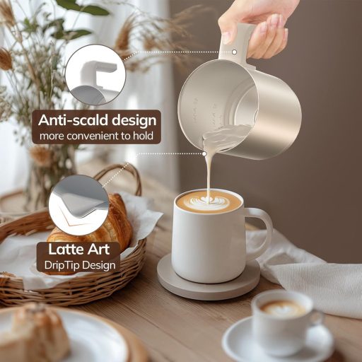 Morpilot 6 az 1-ben elektromos tejhabosító, 130-500 ml, 600 W, rozsdamentes acél