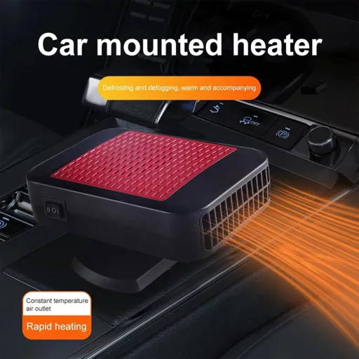 Chuankefanxing 12V 200W autófűtő páramentesítő 360° forgatható hűtés-fűtés