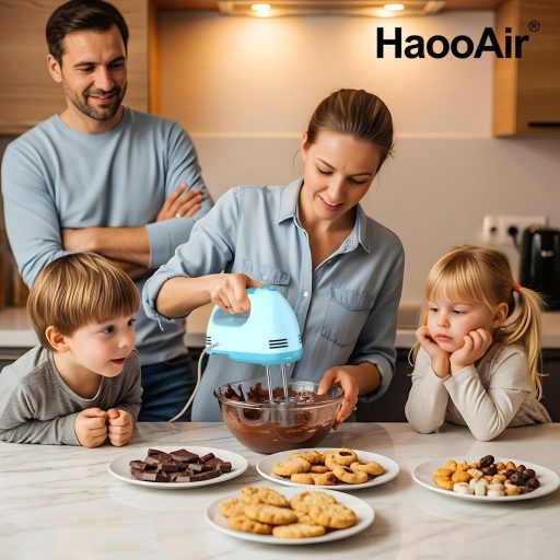 Haooair Elektromos Kézi Mixer 7 Fokozat Kompakt Habverő Mosogatógépben Mosható