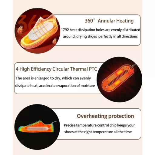 Uscător electric de încălțăminte Taechalingo cu lumină UV, pliabil, pentru încălțăminte și mănuși