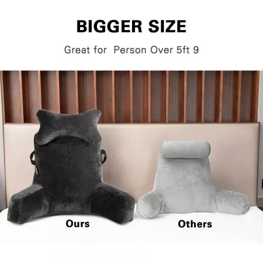 SLIGUY Extra Large olvasópárna 31 hüvelyk, ágytámla fekete
