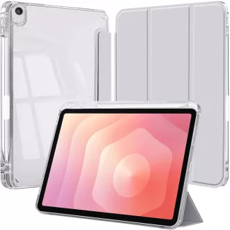   EspZanthic Samsung Galaxy Tab S11 (SM-X736B/SM-X730) tok S Pen tartóval, átlátszó hátlap, állvánnyal