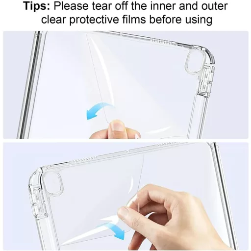 EspZanthic Samsung Galaxy Tab S11 (SM-X736B/SM-X730) tok S Pen tartóval, átlátszó hátlap, állvánnyal