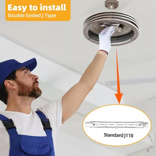Caldarax R7S 118mm 150W halogén izzó 6db szett, 2700K meleg fehér
