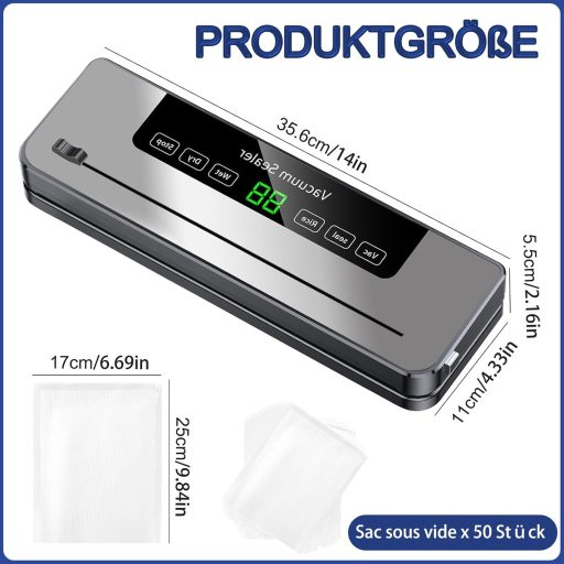 ZLXHDL 5 az 1-ben vákuumozó 50 tasakkal száraz és nedves módhoz