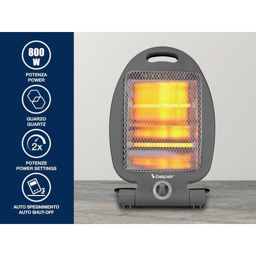 BEPER 800W Elektromos Kvarcradiátor Hordozható Fűtőtest Alacsony Fogyasztás