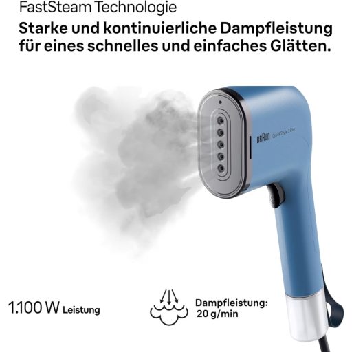 Braun QuickStyle 3 GS3024BL Kompakt Gőzölő 1100W Gyors Felmelegítés 22g/min Kék