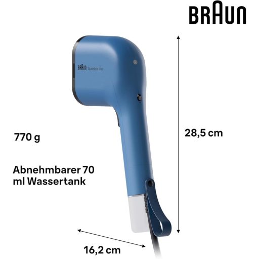 Braun QuickStyle 3 GS3024BL Kompakt Gőzölő 1100W Gyors Felmelegítés 22g/min Kék
