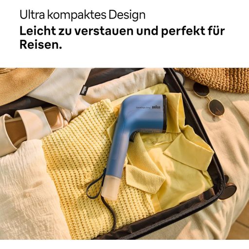 Braun QuickStyle 3 GS3024BL Kompakt Gőzölő 1100W Gyors Felmelegítés 22g/min Kék