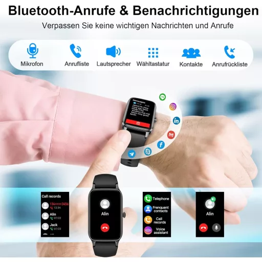 Soudorv Smartwatch 1.57" HD Fitness Tracker 110+ Sport Mód Szívritmus Monitor