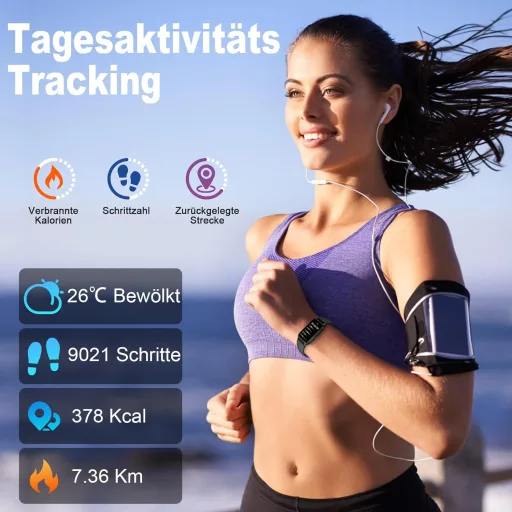 Soudorv Smartwatch 1.57" HD Fitness Tracker 110+ Sport Mód Szívritmus Monitor