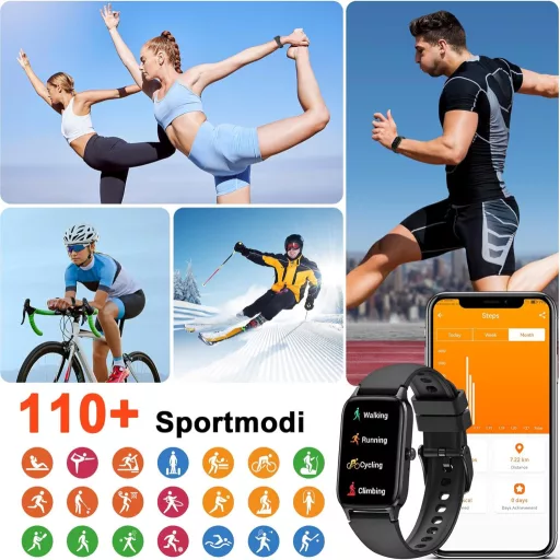 Soudorv Smartwatch 1.57" HD Fitness Tracker 110+ Sport Mód Szívritmus Monitor