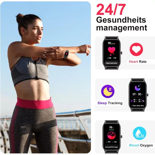 Soudorv Smartwatch 1.57" HD Fitness Tracker 110+ Sport Mód Szívritmus Monitor