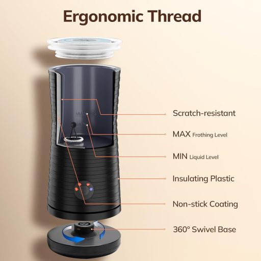 Morpilot 4az1-ben elektromos tejhabosító automata forró és hideg tejhez