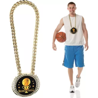   lasuroa Kosárlabda Medál Lánc 15 cm Arany MVP Nyaklánc Sportolók Díja